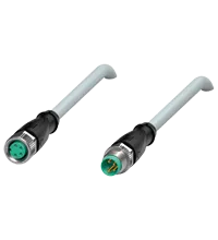 Pepperl+Fuchs V31-GM-2M-PUR-V31-GM Cordset M8 socket straight to M8 plug straight A-coded, 4-pin, PUR cable grey