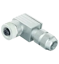 Pepperl+Fuchs V15B-W-ABG-PG9 Female connector M12 angled B-coded 5-pin, for cable diameter 6 - 8 mm, shielded, field-attachable