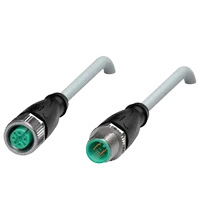 Pepperl+Fuchs V1-G-10M-PVC-V1-G Cordset M12 socket straight to M12 plug straight A-coded, 4-pin, PVC cable grey