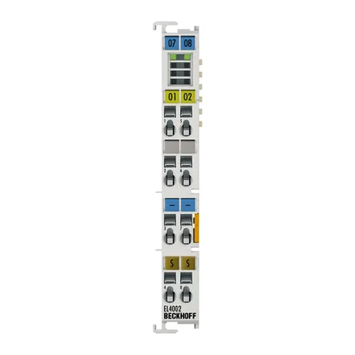 Beckhoff EL4002 EtherCAT Terminal, 2-channel analog output, voltage, 0…10 V, 12 bit