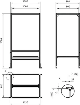 Leuze BT 708M-MRSET Set montaj ünitesi