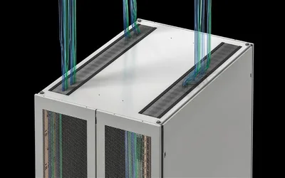 Rittal TX 5541.220 TX Colocation server rack, WxHxD: 800x2200x1200 mm, 47 U, vented sheet steel door at the front, vented sheet steel door at the rear, vertically divided, 130° hinges front and rear