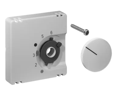 Alre JZ-001.120 Cover set for room thermostat RTBSU / FTR, 55×55, traffic/studio white (RAL9016), gloss