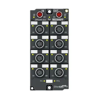 Beckhoff EPP2349-0022 EtherCAT P Box, 16-channel digital combi, 24 V DC, 10 µs, 05 A, M12