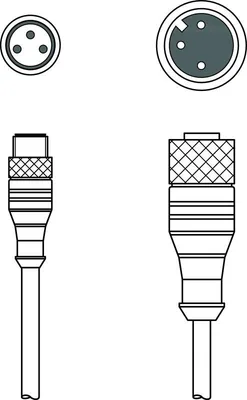 Leuze KDS U-M8-3A-M12-3A-P1-050 Bağlantı kablosu
