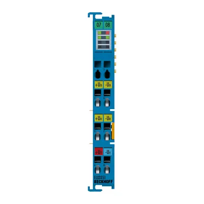 Beckhoff ELX3351 EtherCAT Terminal, 1-channel analog input, measuring bridge, full bridge, 24 bit, Ex i