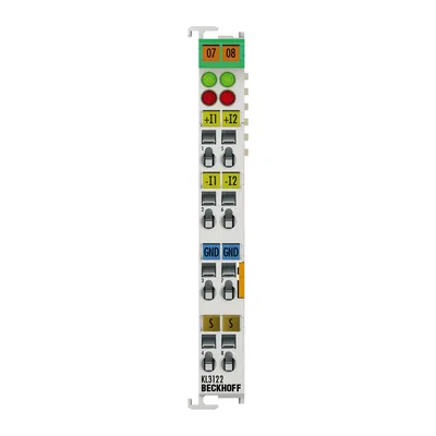 Beckhoff KL3122 Bus Terminal, 2-channel analog input, current, 4…20 mA, 16 bit, differential