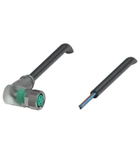 Pepperl+Fuchs V3-WM-E2-BK2M-PVC-U Female cordset single-ended M8 angled A-coded, LED 3-pin, PVC cable black, UL approved
