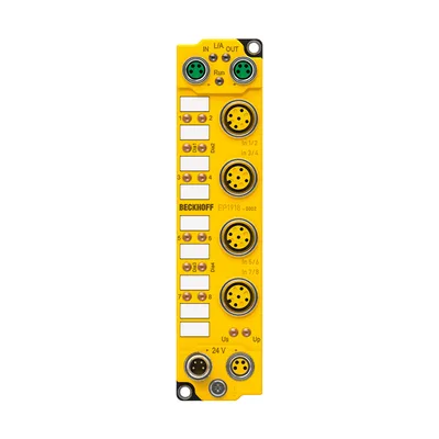 Beckhoff EP1918-0002 EtherCAT Box, 8-channel digital input, 24 V DC, M12, TwinSAFE, TwinSAFE Logic