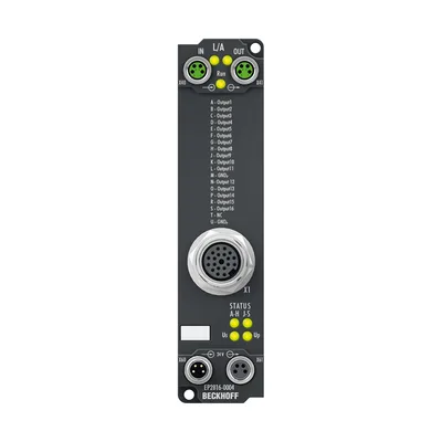 Beckhoff EP2816-0004 EtherCAT Box, 16-channel digital output, 24 V DC, 05 A, M16
