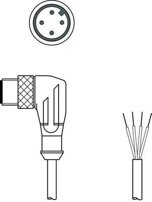 Leuze KS U-M12-4W-V1-020 Bağlantı kablosu