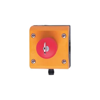 IFM E-stop key switch IP67 AS-i bağlantısı ile birleştirilmiş anahtarla bırakmalı acil durudurma butonu
