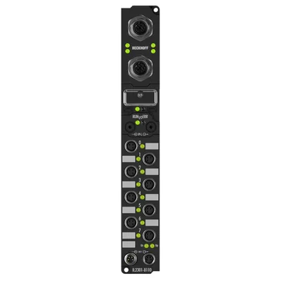 Beckhoff IL2301-B110 Coupler Box, 4-channel digital input + 4-channel digital output, EtherCAT, 24 V DC, 3 ms, 05 A, M8