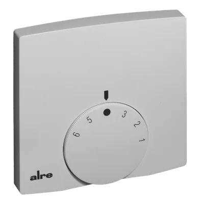 Alre RTBSB-201.000/08 Room thermostat, surface-mounted super flat, 5…30…°C, 230V AC, 2(1)A, NC contact, scale *…6