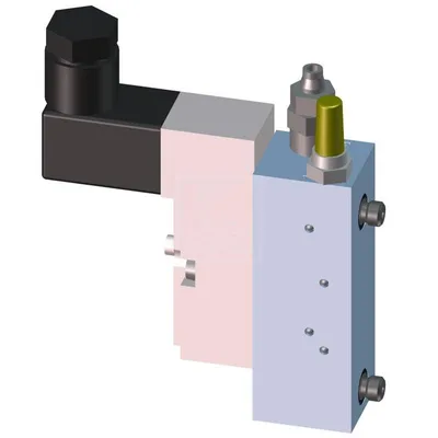 Dopag 401.02.81 Solenoid valve plate with industrial plug type CI