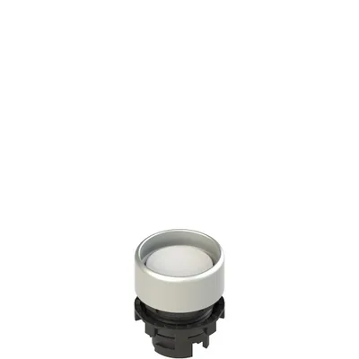 Pizzato E2 1PU2P2290 Spring-return white booted pushbutton