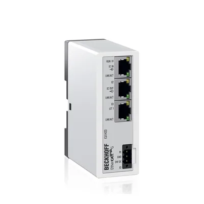 Beckhoff CU1423 Infrastructure, 3-port junction, EtherCAT G, 1 Gbit/s, 24 V DC, RJ45
