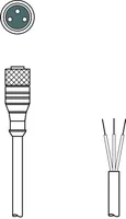 Leuze K-D M8A-3P-2m-PVC