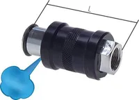 Landefeld Manual slide valves nickel-plated brass, PN 10