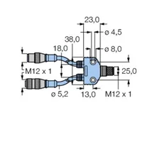 Turck VB2-FSW/RSSW RKSW 455-0.5M-0.5M
