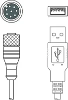 Leuze KB M12A-8P-USB-3000