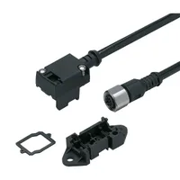IFM FC connector, M12, V2A, 1m